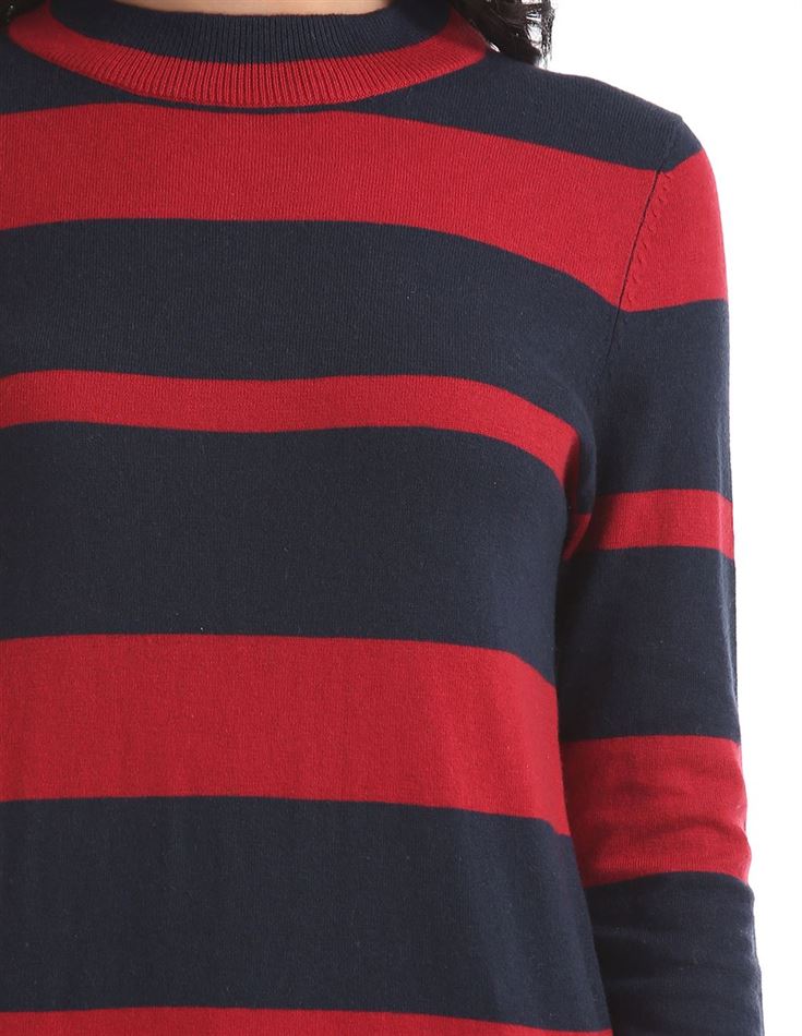 U.S. Polo Assn. Women Casual Wear Striped Sweater